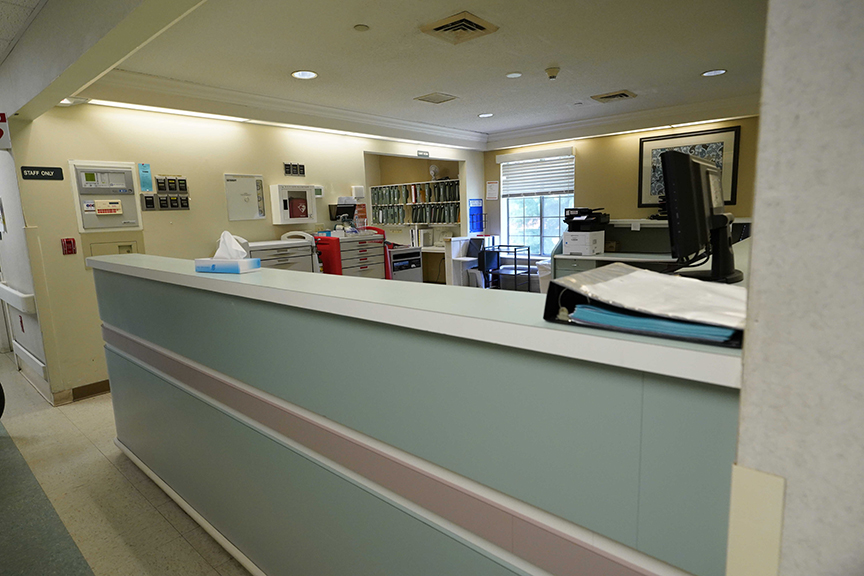 Front desk in nurses station- Arbors at Sylvania