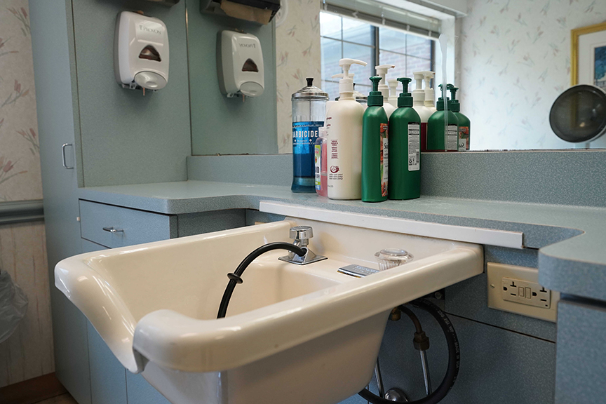 Sink and hair treatments in on-site salon- Arbors at Sylvania